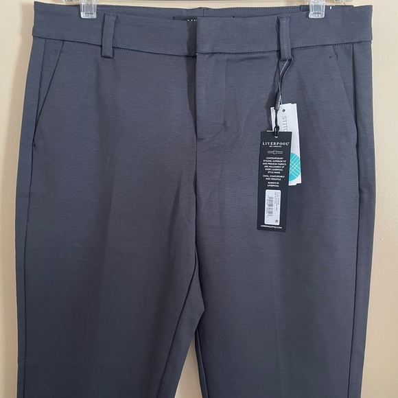 Liverpool Kelsey Straight Leg Trouser Pants 6 Petite Gray Stretch Ponte Knit NWT - Picture 4 of 12